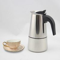 YOMDID Practical Stainless Coffee Moka Pot Durable Latte Cappuccino Coffee Pot Moka Coffee Maker Coffeeware 100/200/300/450ml