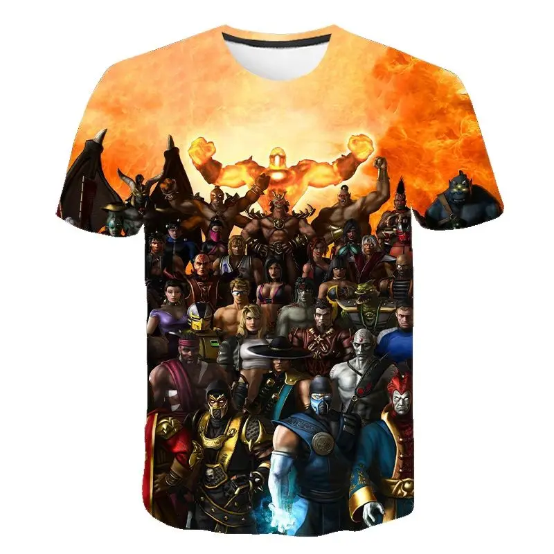 Sweatshirts Summer 3D Printed Mortal Kombat T-Shirt Camisas Streetwear Men Women Boy Girl Child Kids Casual Short Sleeve Top Tee