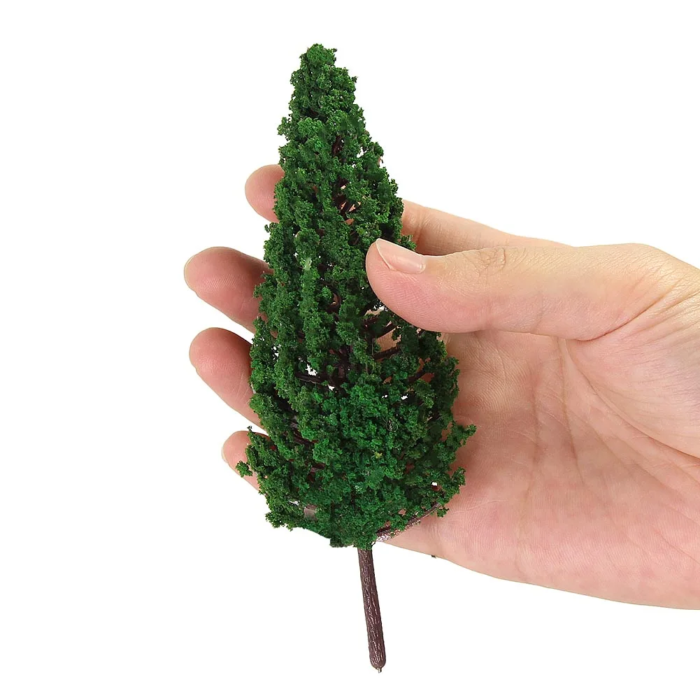S13045 20 piezas modelo 1:50 árboles de pino verde profundo para diseño de escala OO O paisaje ferroviario de 125mm