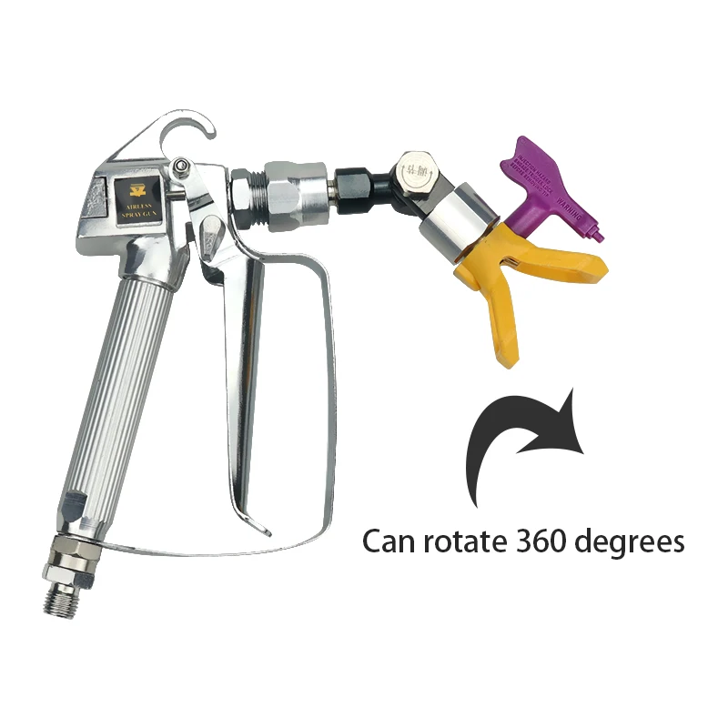 PISTOLA DE PULVERIZACIÓN sin aire de alta presión, máquina de pulverización con bomba de protección de boquilla, rotación multiángulo, 3600psi