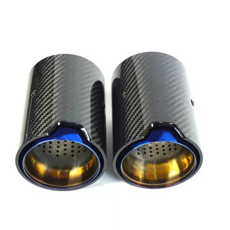 

Car Universal Exhaust Pipe M Burnt Blue Carbon Fiber Exhaust Tips for M Performance Exhaust Pipe for BMW Exhaust Tips