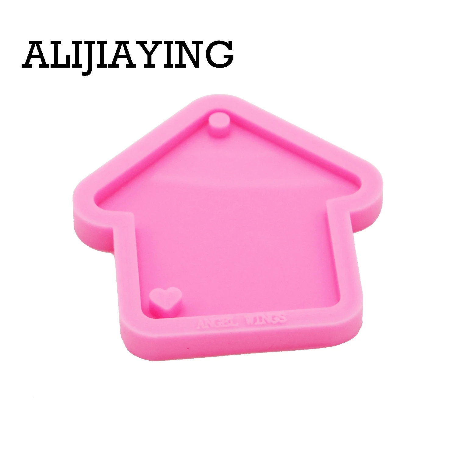 DY0175 Shiny Christmas house mold DIY keychain silicone molds craft keyring pendant jewelry keychains mould epoxy resin table