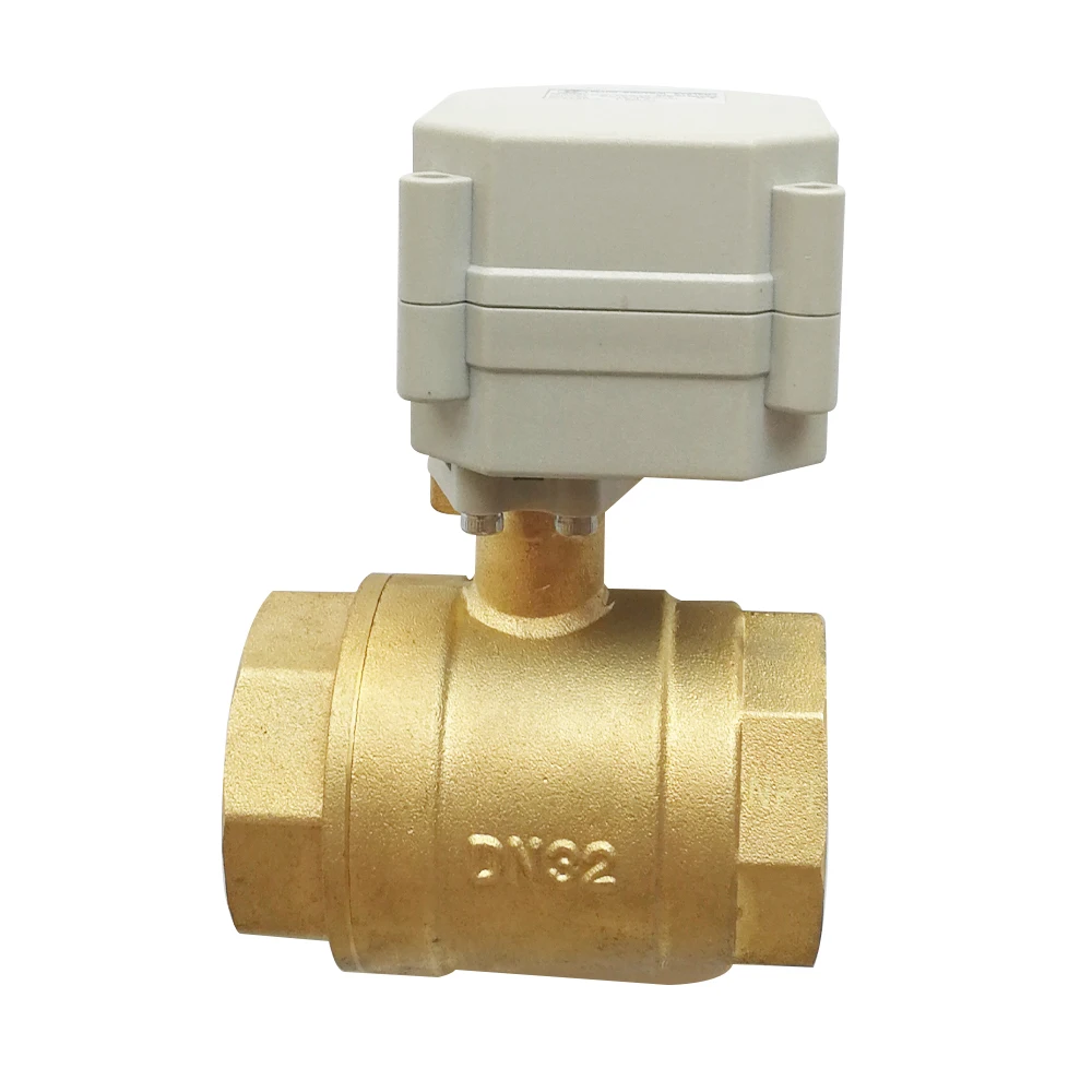 Recommend 2 Way Brass 11/4'' Normal Open/Close Motorized Ball Crane AC110V-230V 2/5 Wires DN32 Electric Valve With Indicator