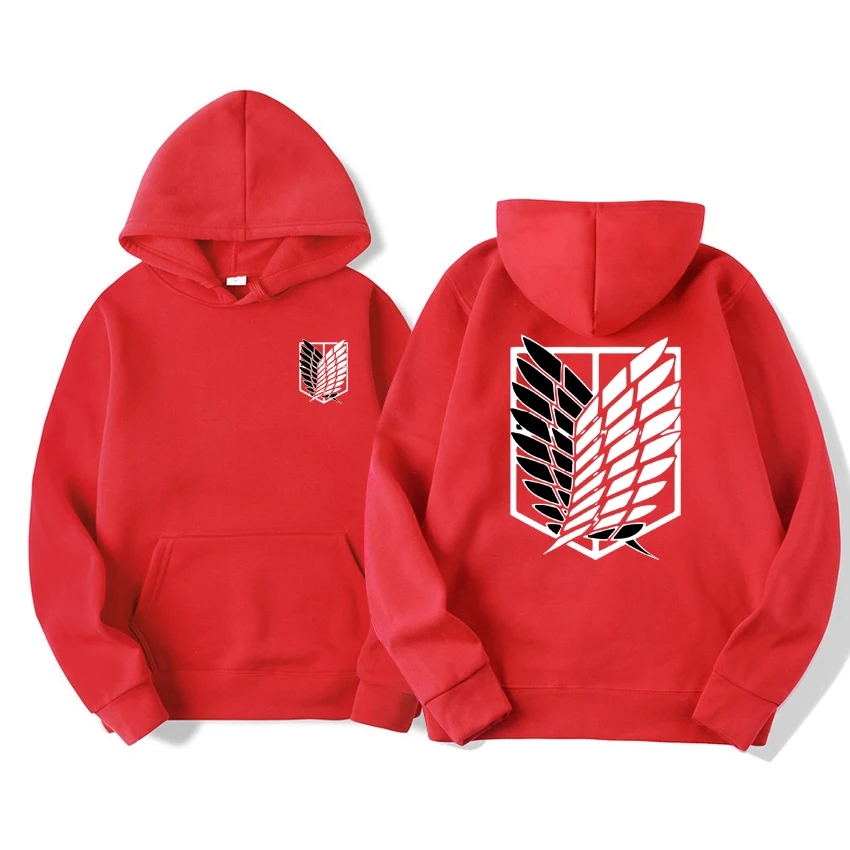 Sudadera con capucha de Attack on Titan para hombre y mujer, ropa de calle de Anime, Jersey Harajuku