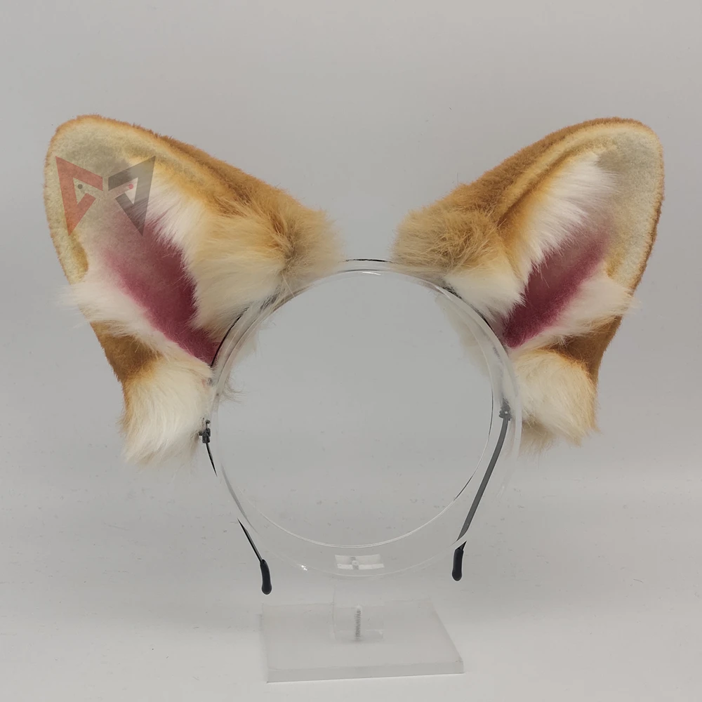 

Handmade Work welsh corgi pembroke Brown Dog Ears Fold Style Hairhoop Hairbands Headband Headwear Cosplay Costume Accessories