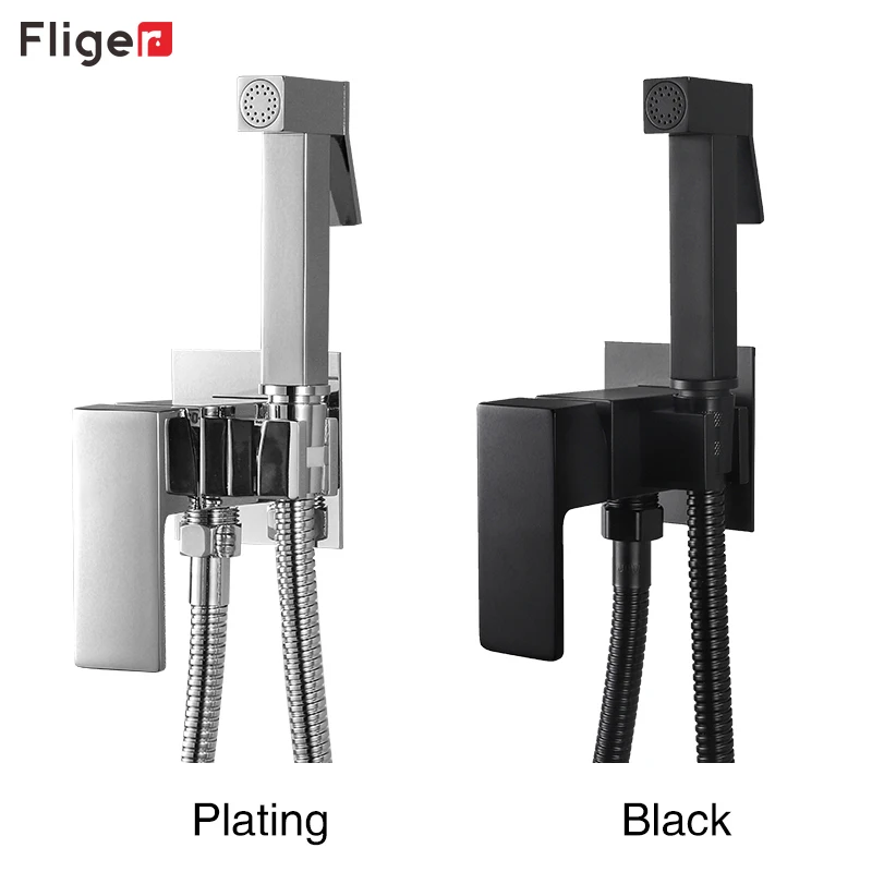 Fliger Brass Bidets Portable Bidet Sprayer Handheld Toilet Bidet Sprayer Hot Cold Water Bathroom Toilet Faucet Hygienic Shower