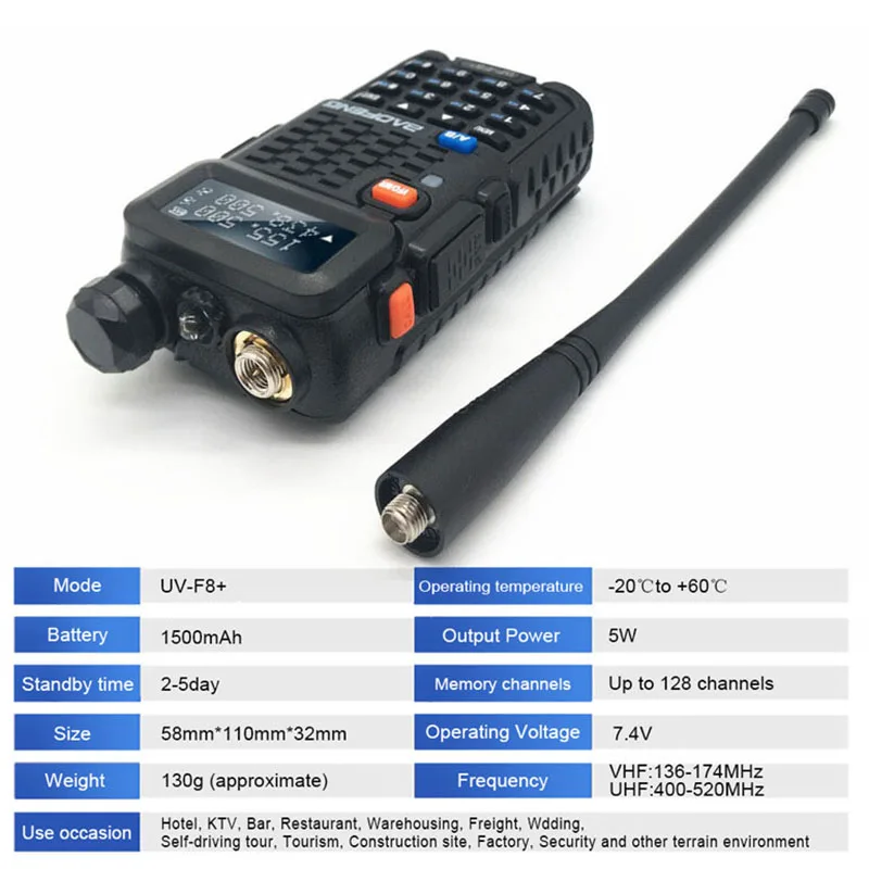 Imagem -06 - Baofeng bf f8 Plus Walkie Talkie Atualização Uv5r Ham Rádio Transceptor Uhf Vhf Dupla Banda Scanner Estação de Rádio Pofung Bf-f8 2023