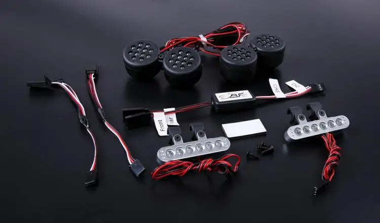 CNC precision machining full metal lamp holder Remote control front and rear light set for LOSI 5IVE-T KM X2 ROVAN ROFUN LT