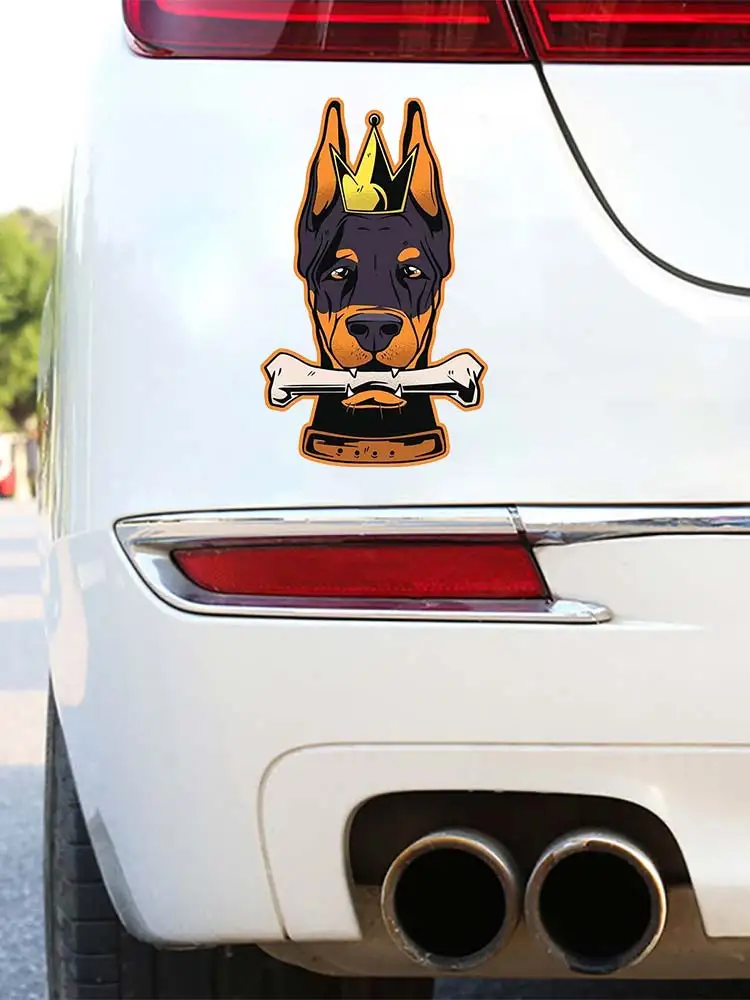 S50438# Various Sizes Personality PVC Decal Doberman Dog Waterproof Car Sticker on Motorcycle Laptop Decorative