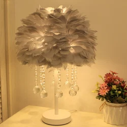 Table Lamps For Bedroom Feather Desk Lamp Living Room  Bedroom Study  Modern Bedside  Decoration Interior  Lighting night lights