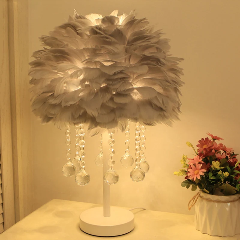 Table Lamps For Bedroom Feather Desk Lamp Living Room  Bedroom Study  Modern Bedside  Decoration Interior  Lighting night lights