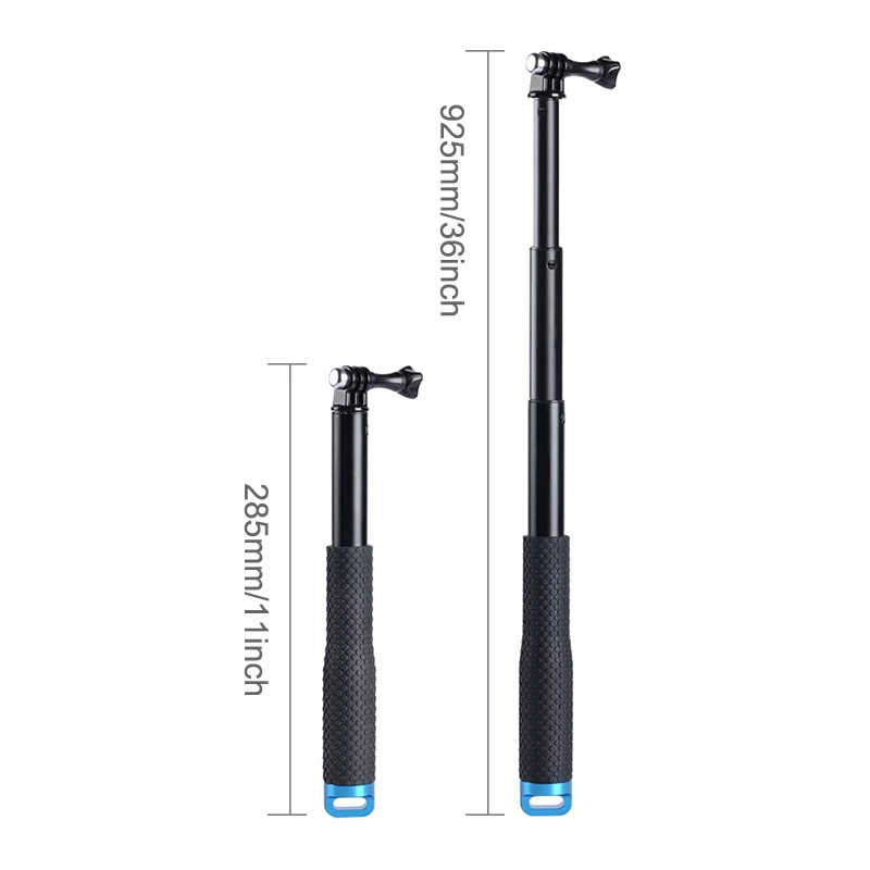 36/19 Inch Aluminum Selfie Sticks Self Handheld Pole Monopod Stick for GoPro Hero 11 10 9 8 7 Xiaomi Sjcam Eken Camera Accessory