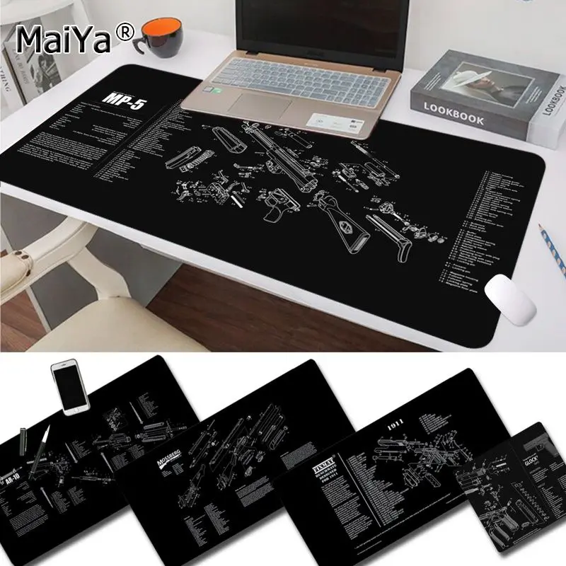 CS GO gun parts m14 AR-15 HK45 AK47 98K Gamer Speed Mice Retail Small Rubber Mousepad Shipping Large Mouse Pad Keyboards Mat