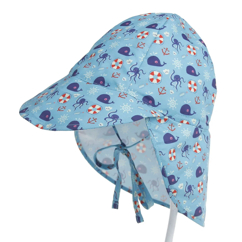 Sombrero para el sol con protección UV, gorro Unisex de algodón para recién nacido, niño pequeño, niño y niña, sombreros de playa de verano,