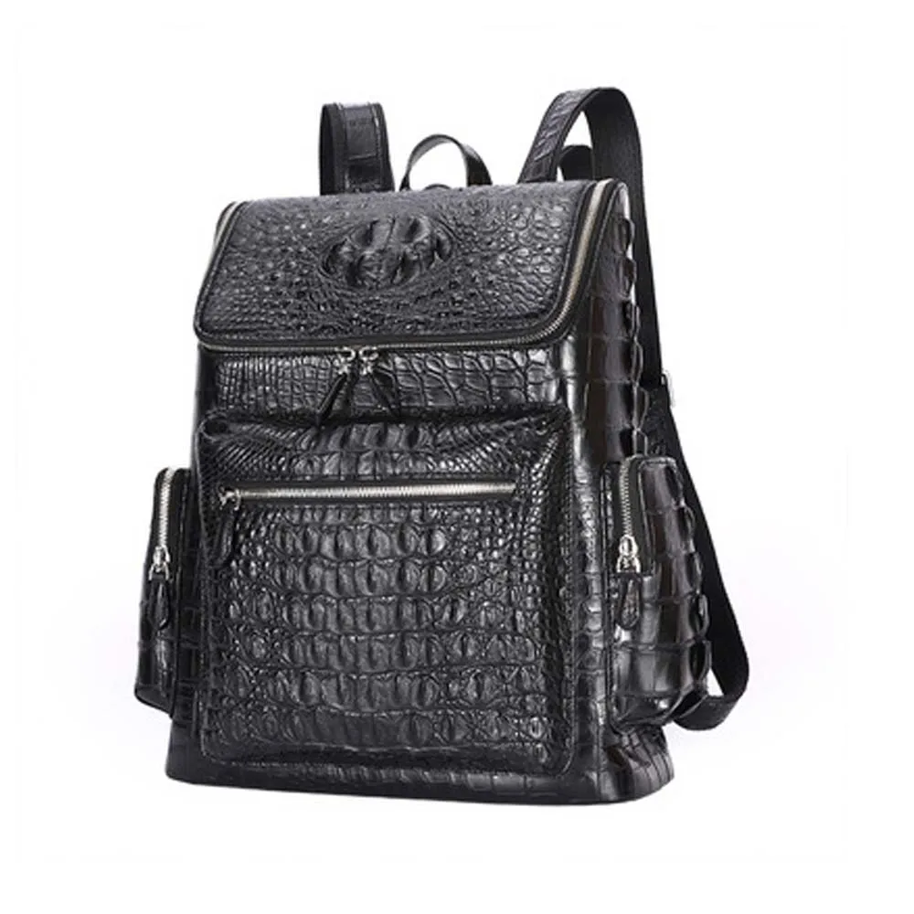 

fenzunxing men backpack leisure men crocodile backpack fashion two shoulder bag Men and women general neutral new