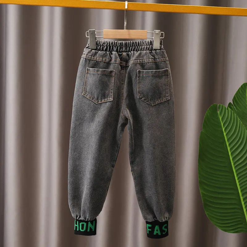 Fashion Children\'s Jeans With Zipper Front Pencil Style Cool Kids Jeans for Boys Girls Casual Denim Pants For 4 5 7 9 11 13 Year