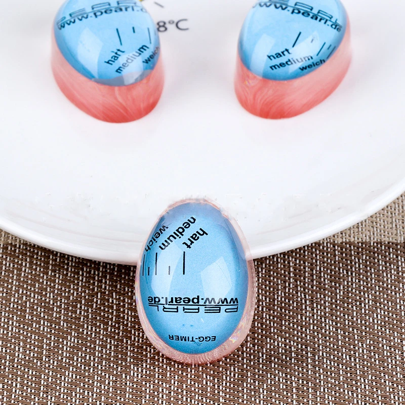 1pcs Egg Perfect Color Changing Timer Yummy Soft Hard Boiled Eggs Cooking Kitchen Eco-Friendly Resin Egg Timer Red timer tools