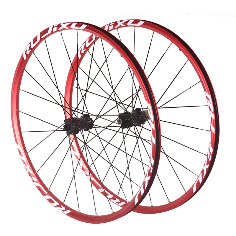 ultralight mountain bike wheelset 26  27.5, 29er 700C rims  24 holes straight pull disc brake soft bearing, front 2 rear 4 Alu