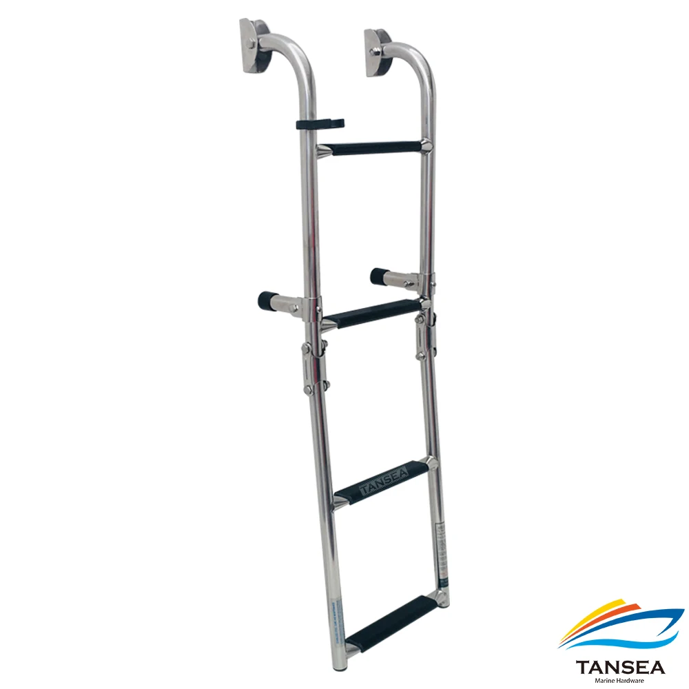 

Stainless steel Marine folding ladder ladder hanging ladder ladder water stern deck telescopic ladder