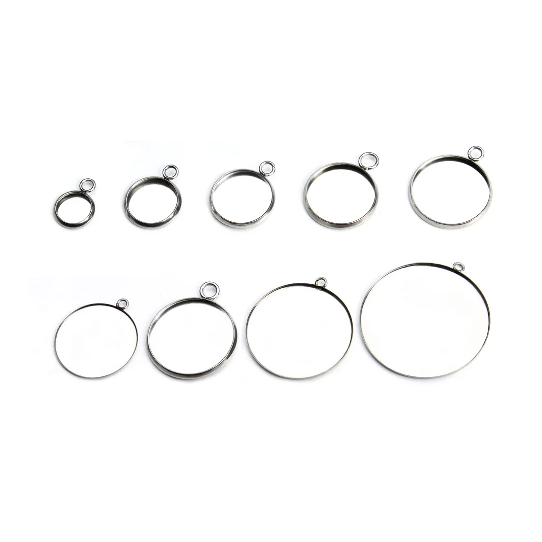 20pcs/lot Stainless Steel Clasp Ear Hook With Earring Pendant Base Setting for DIY Earrings Jewelry Making Accessories Wholesale