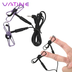 VATINE Electric Shock Nipple Clamps Electro Shock Nipple Clips Breast Massager Medical Themed Toy Sex Toys for Women and Men