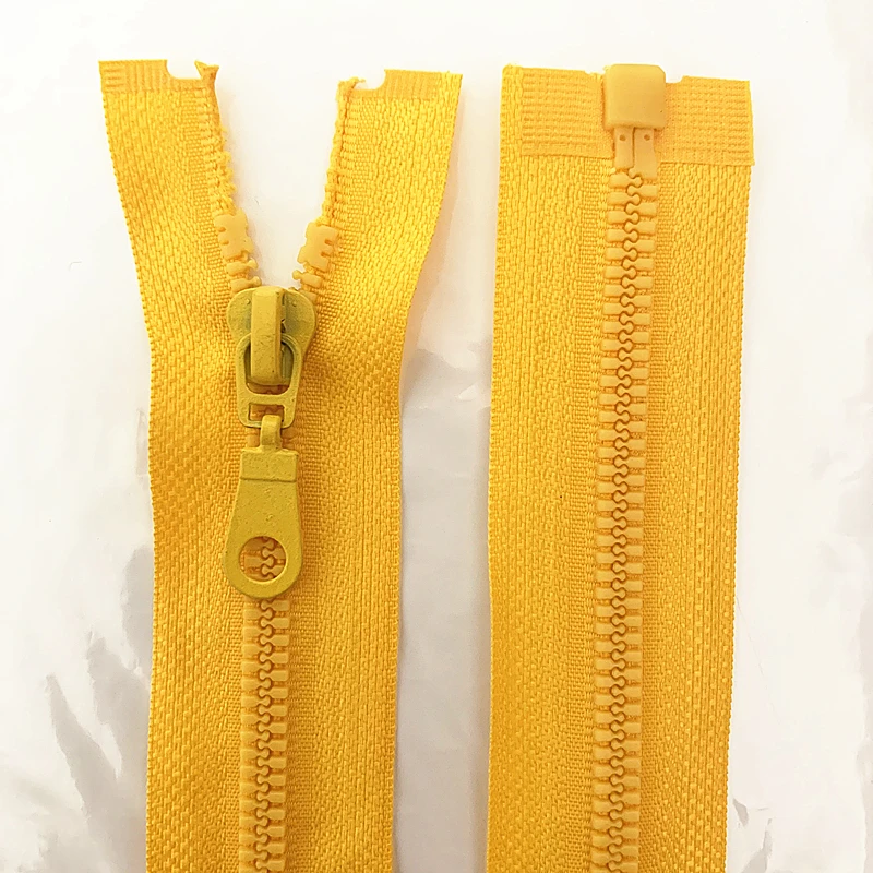 

2pcs 5# Golden 25/30/35/40/50/55/60/70 cm detachable resin zipper opening automatic ecological locking plastic zipper sewing