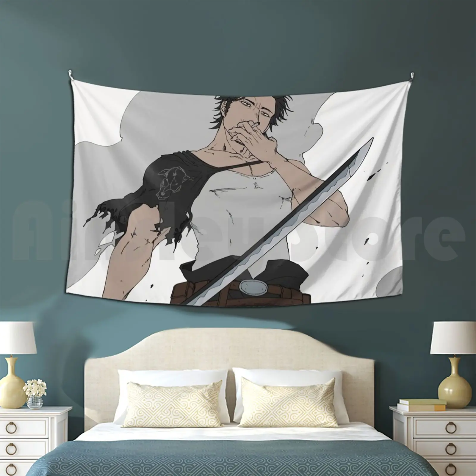

Sukehiro Yami Tapestry Background Wall Hanging Japanese Anime Manga Grimoire Asta Yuno Noelle Yami