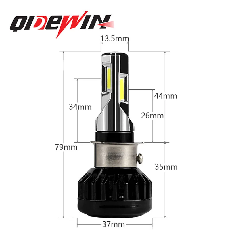 360 Degree 6 COB Led Motorcycle LED Headlight Bulb M02E H4 HS1 BA20D P15D H6 3500LM 35W for All Motorbike Motor Led 6500K 12V