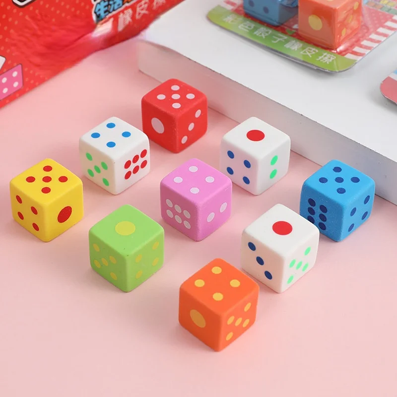 

3Pcs/Set Kawaii Dice Series Eraser Wipe Words No Debris Cartoon Rubber Boy Toy Children Gifts Stationery School Supplies