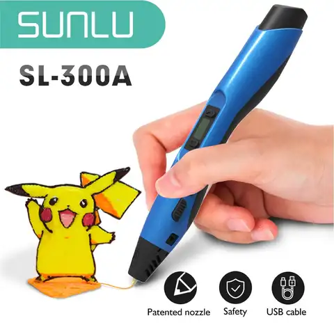 Sunlu 300A 3D drukowanie pen DIY prezent doodling długopis z regulacją temperatury, proszę kliknąć na przycisk „ bezpieczeństwo dla dzieci w obsłudze z bezpłatną wysyłką