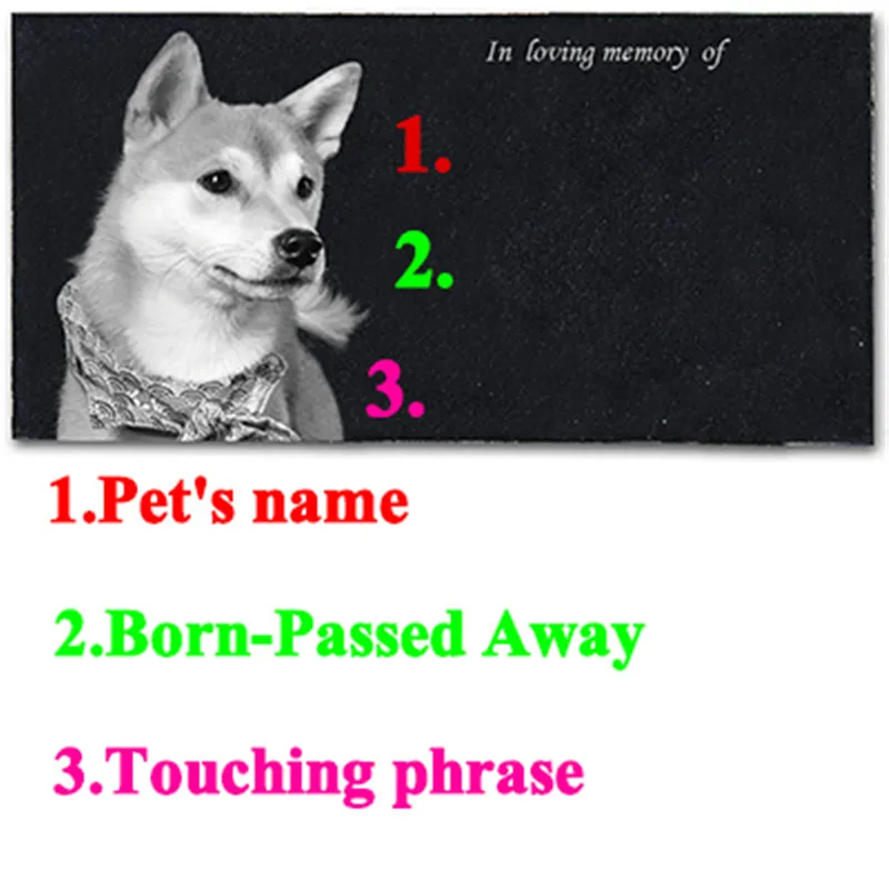 Pet Memorial Stones Engraved with Pet\'s Photo Can Personalized Dog Memorial Stones Cat Memorial Stones,12\