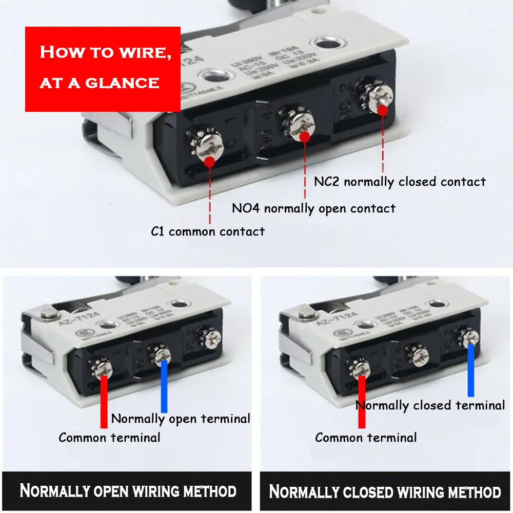 Travel Limit Switch AZ/TZ-7310 Copper Contact 220V/10A Self-resetting Power Switch Button AZ-7121 Big Micro Switch