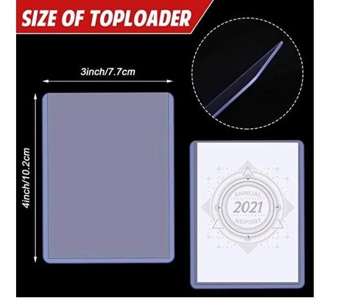 Fast Drop Shipping 25 Count Clear Protective Sports Cards Rigid Plastic Transparent Protective Sleeve Hard Plastic Card Sleeve