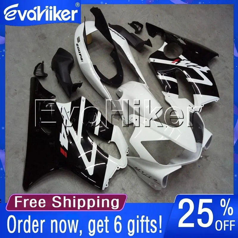 

Custom for motorcycle cowl CBR600F4i 2004 2005 2006 2007 CBR600 F4i 04-07 Injection mold motorcycle fairings white black+gifts