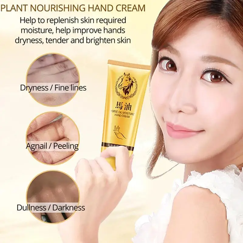 1pc Moisturizing Horse Oil Hand Cream Preventing Dryness Hand Care Hydrating Cream Anti-Cracking Nourishing Hand Cream 30ml