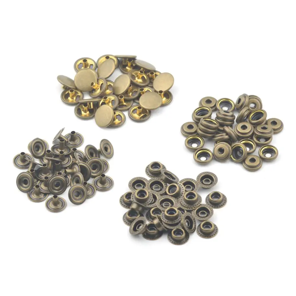 KALASO #201 #203 30sets High Quality  Brass Material Press Studs Sewing Snap Button Fasteners Leather Craft Clothes Diy Supplies