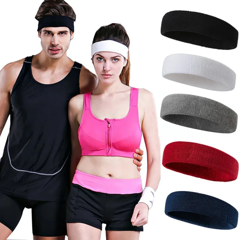 Sport Hoofdband Stretch Elastische Yoga Hardloop Haarband Outdoor Headwrap Fitness Zweetbandjes