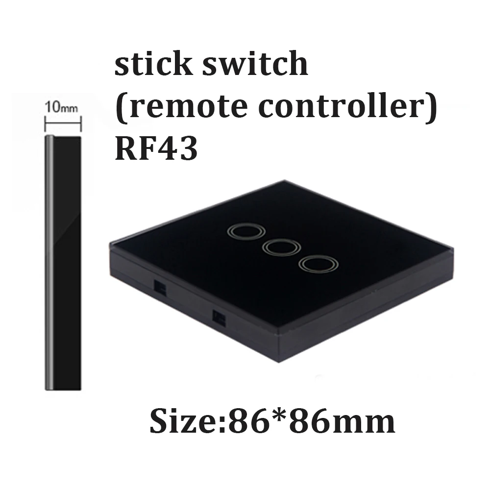 Remote controller 433MHz RF433 Wireless controller dengan Marah Kaca Panel untuk cahaya 433M Hz Switch