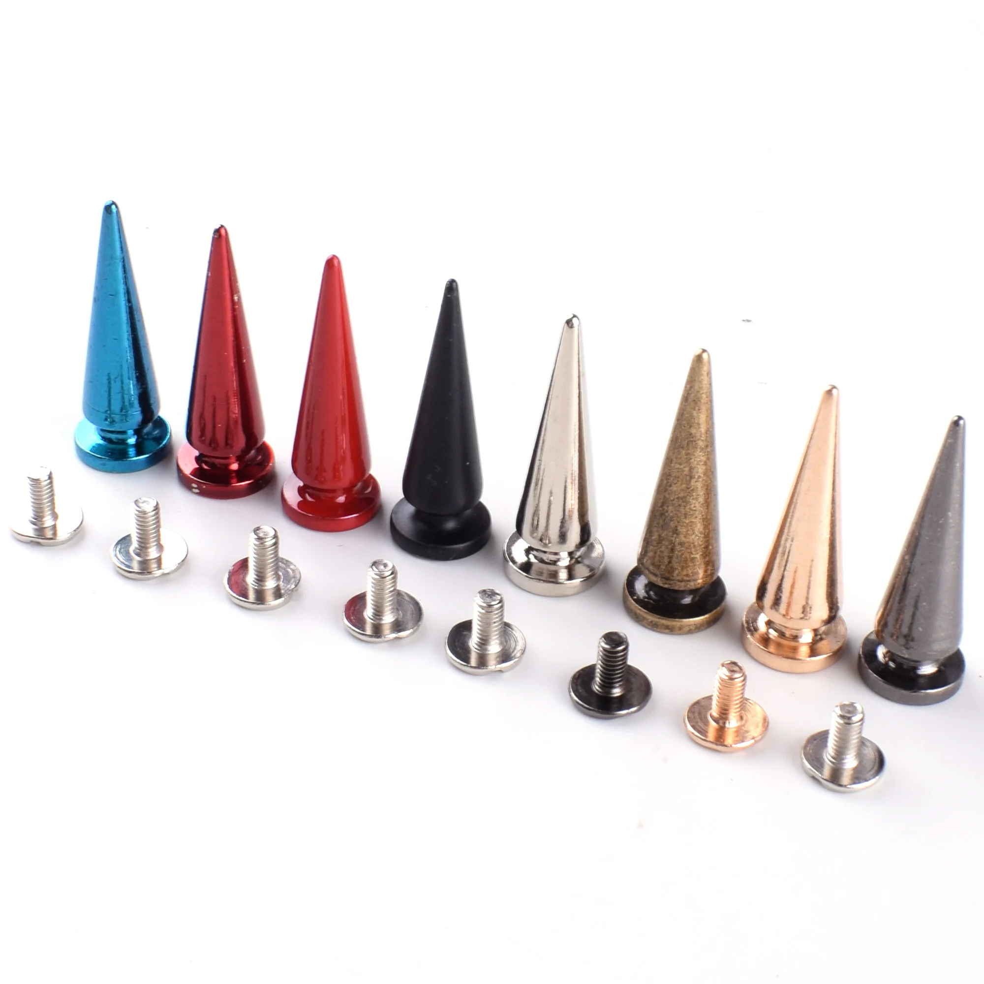 Bullet Punk Spikes---Leather Crafts Screw Punk Studs Bullet Cone Spike Stud Metal Screw Rivets Punk Stud Cone Rivets Screw Punk