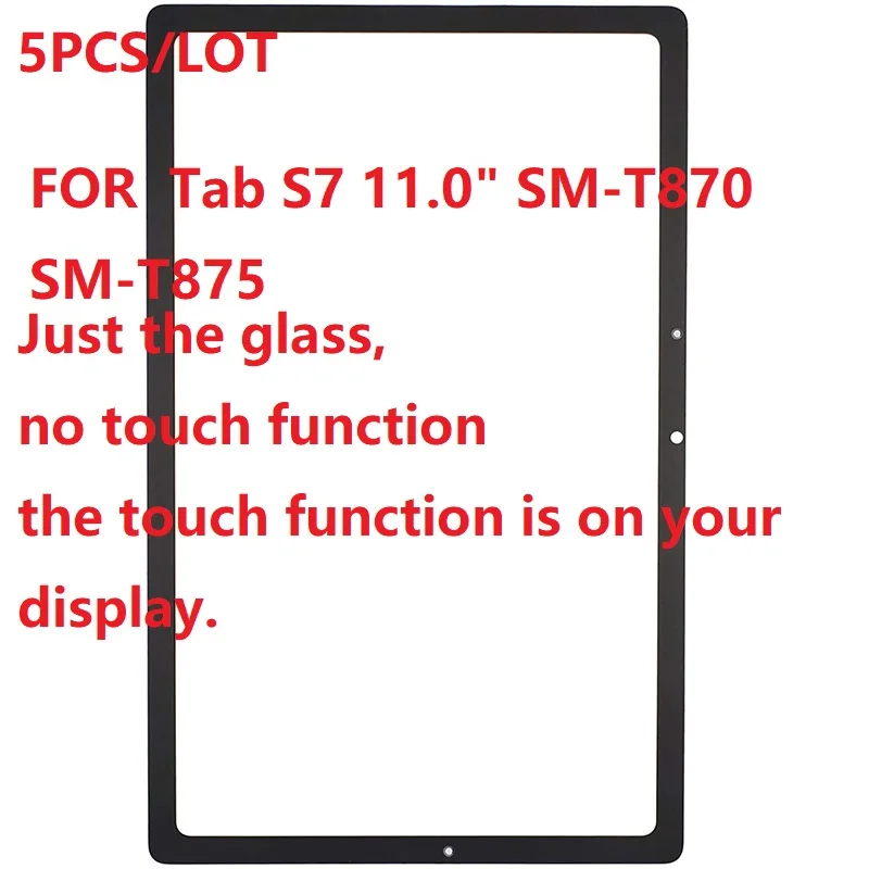 5PCS/LOT 11 inch Tablet PC Touch Screen Glass Outer Panel Front Glass For Samsung Galaxy Tab S7 11.0