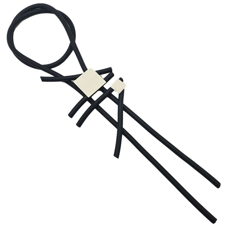 UKEBAY New Long Statement Necklaces For Women Rubber Jewelry Square Wood Accessories Ethnic Clothes Chain Party Pendant Necklace
