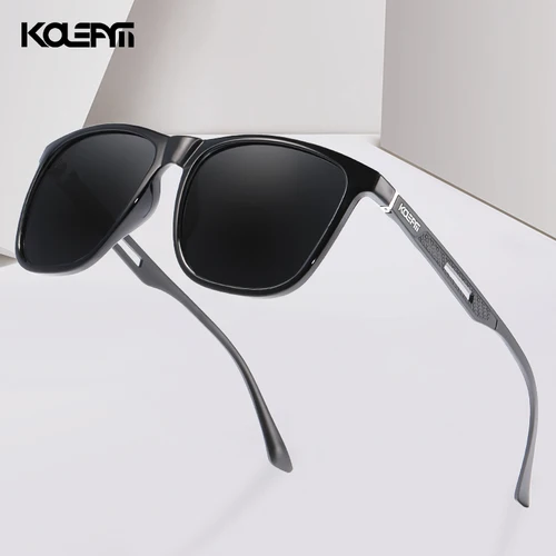 Imagen 2 del producto KDEAM-gafas de sol polarizadas con revestimiento de bisagras de resorte fuertes para hombre, lentes de sol con montura TR90 ligera y patas de aluminio y magnesio