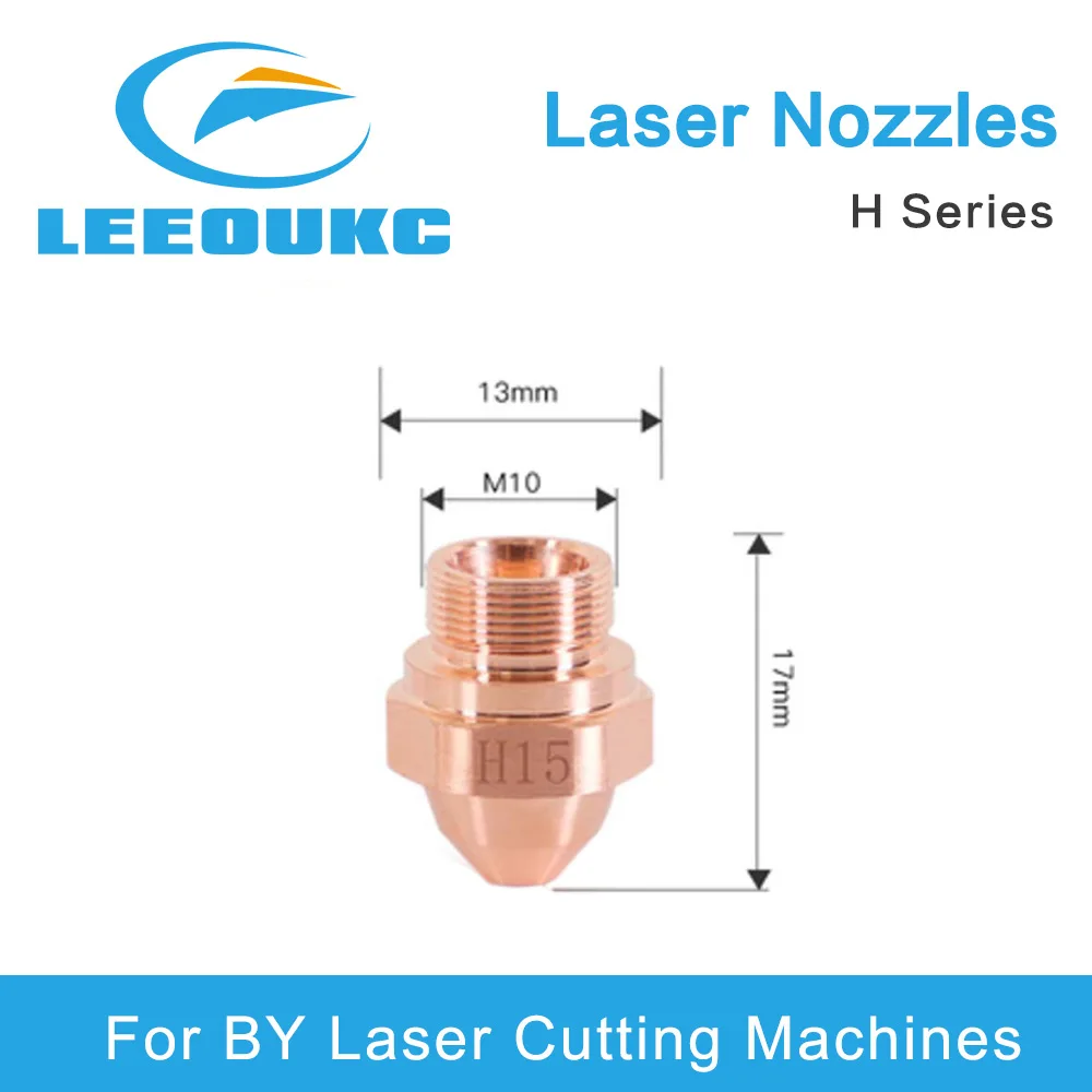 LEEOUKC  H10 H12 H15 H17 H20 H25 H30 Laser Nozzles Used For BY  Highyag Co2 Fiber Laser Cutting Head Machines