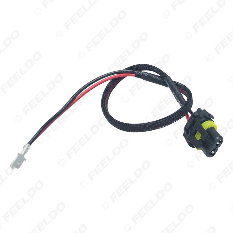 FEELDO 12 فولت 35 واط 55 واط السيارات HID تحويل عدة زينون المصباح الكهربي سلك الطاقة تسخير أنثى التوصيل الحبل H11 HID عدة كابل الطاقة #3