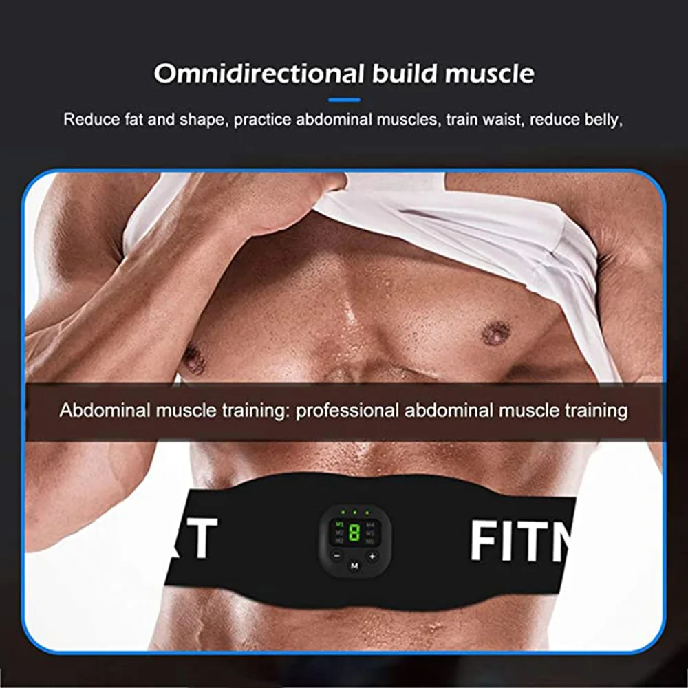 EMS  Eletric Muscle Stimulator Abdominal Trainer 6 Modes Slimming Belt  Vibrators Sports Equipment Massager For Body