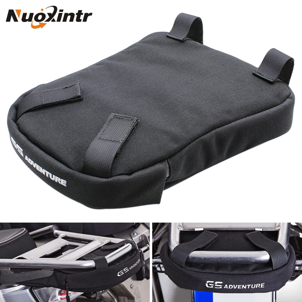 

Nuoxintr Black Motorcycle Rear Frame Rear Tail Mobile Phone Tool Bag for BMW R1200 GS LC Adv R 1250 GS Adventure 2014-2020