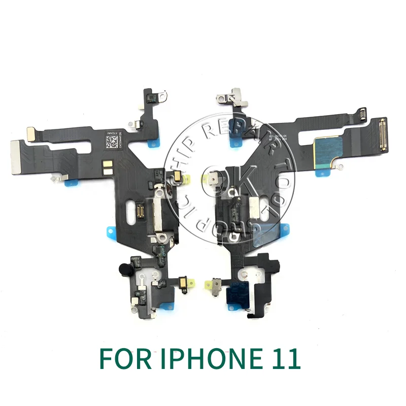 ORIGINAL USB Charger Port Flex Cable For iPhone 11 11pro Max Dock Charging Connector With Microphone IC Ribbon Replacement image 2