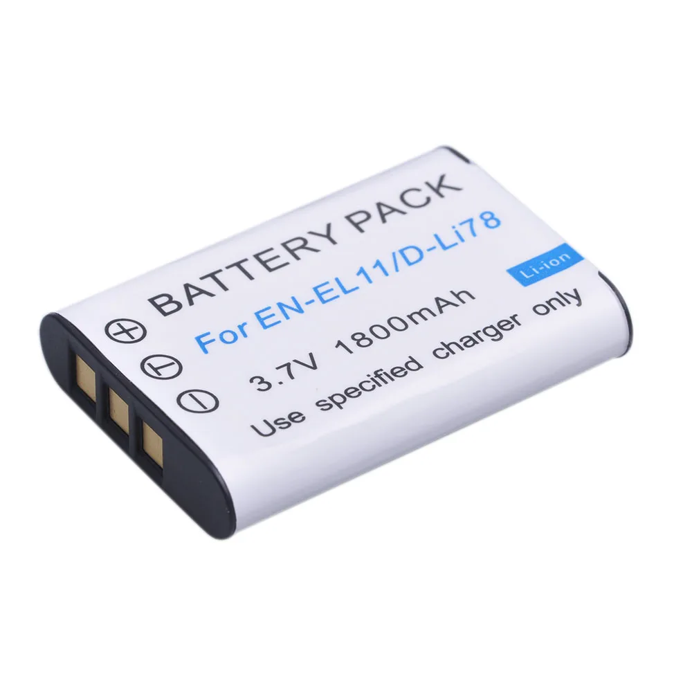 1800mAh EN-EL11 pl EL11 D-Li78 NP-BY1 NP BY1 bateria dla nikona Coolpix S550 S560 Pentax M50 W60 W80 V20 Sony HDR-AZ1 AZ1V AZ1VR