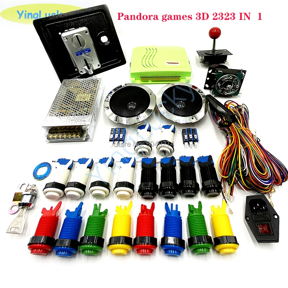 Kit Pandora Box 3D 2323 in 1 Arcade Jamma Game Board HDMI VGA Version for Coin Operated Gaming Machine Compatible with 3P 4P USB