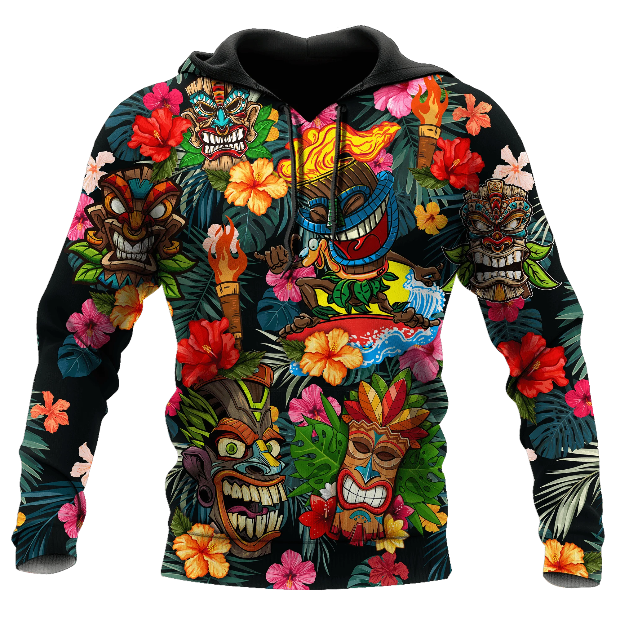 PLstar Cosmos 3DPrinted Newest Hawaii Polynesian Mask Art Unique Harajuku Pullover Streetwear Unisex Hoodies/Sweatshirt/Zip A-3